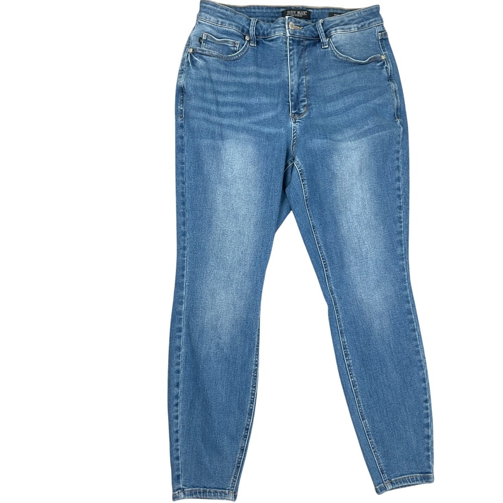 Judy Blue‎ LA Jeans Women 14W Blue JB88799MD Skinny High Rise Stretch Denim